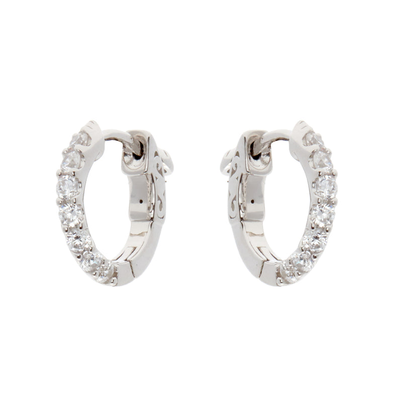 Baby Silver Cubic Zirconia Hoops