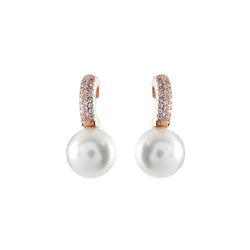 Priscilla Rose Gold Pearl Earrings