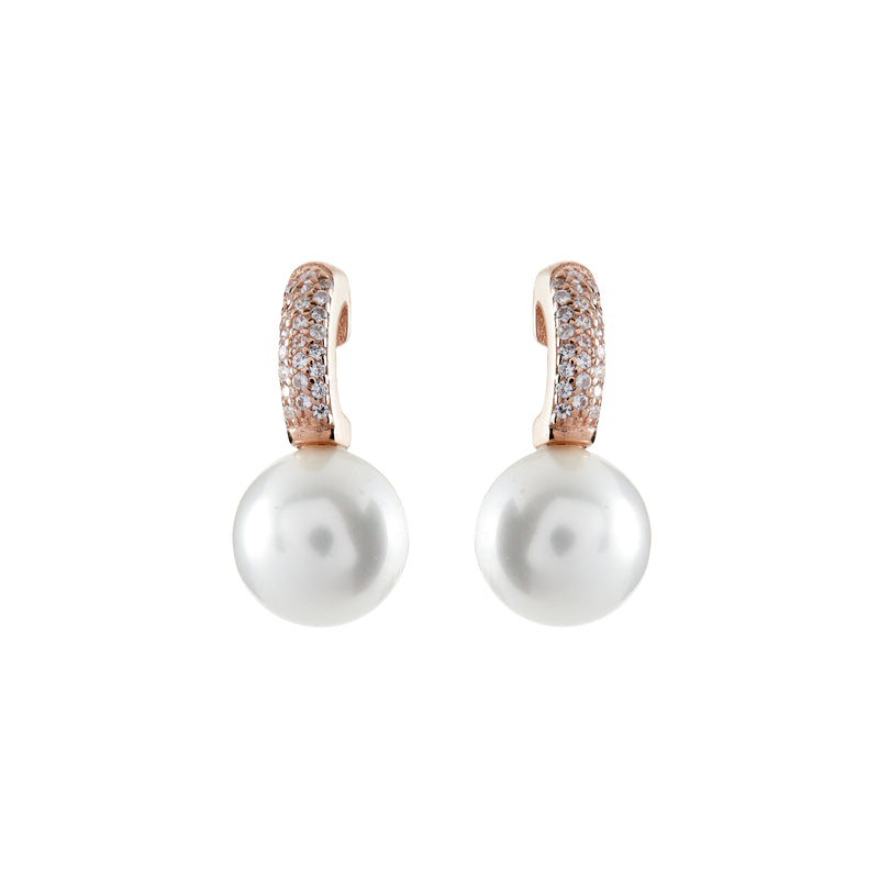 Priscilla Rose Gold Pearl Earrings