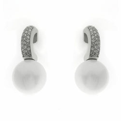 Priscilla Rhodium Pearl Earrings