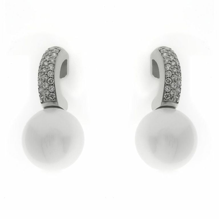 Priscilla Rhodium Pearl Earrings