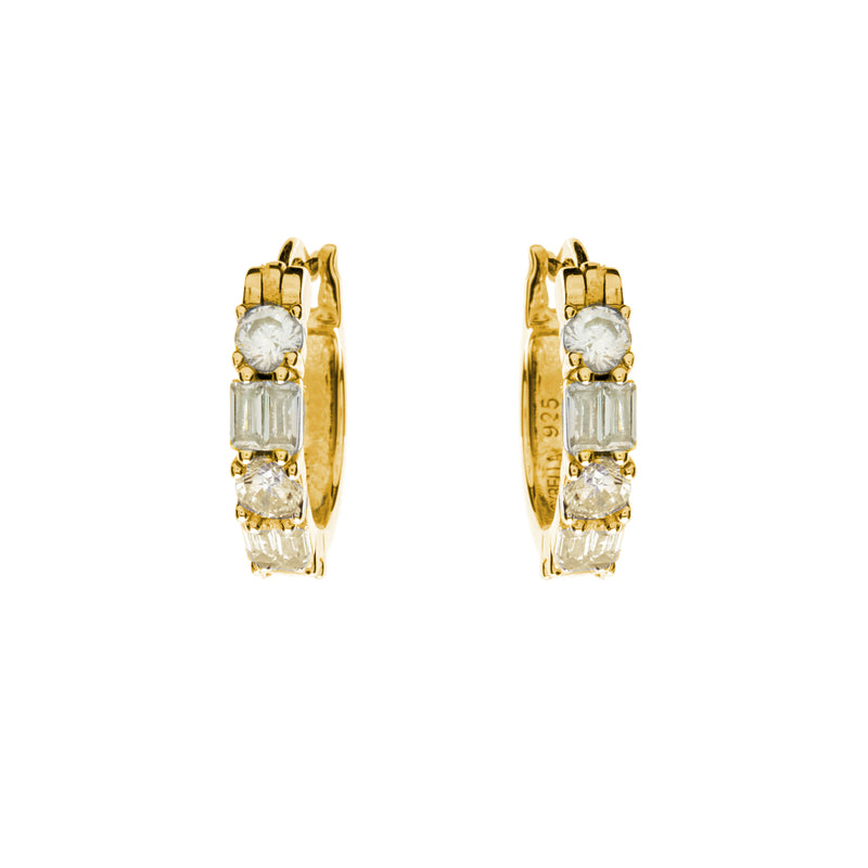 Amore Gold Cubic Zirconia Hoops