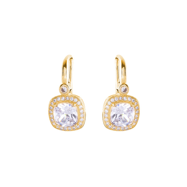 Bailey Gold Square Hook Earring