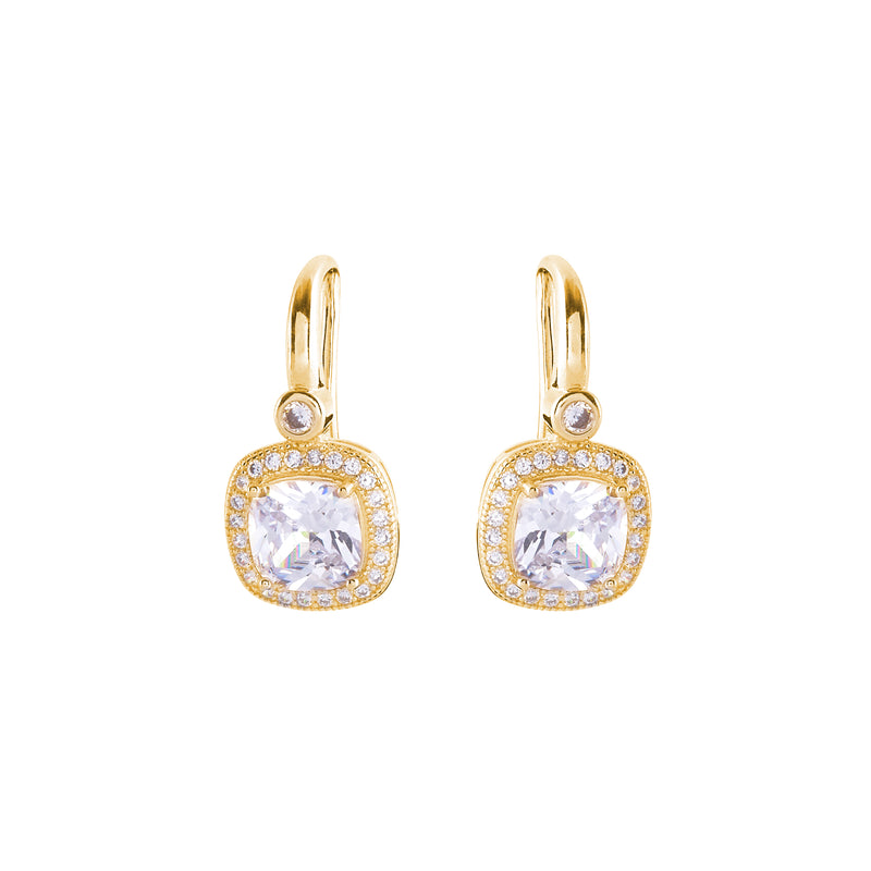Bailey Gold Square Hook Earring