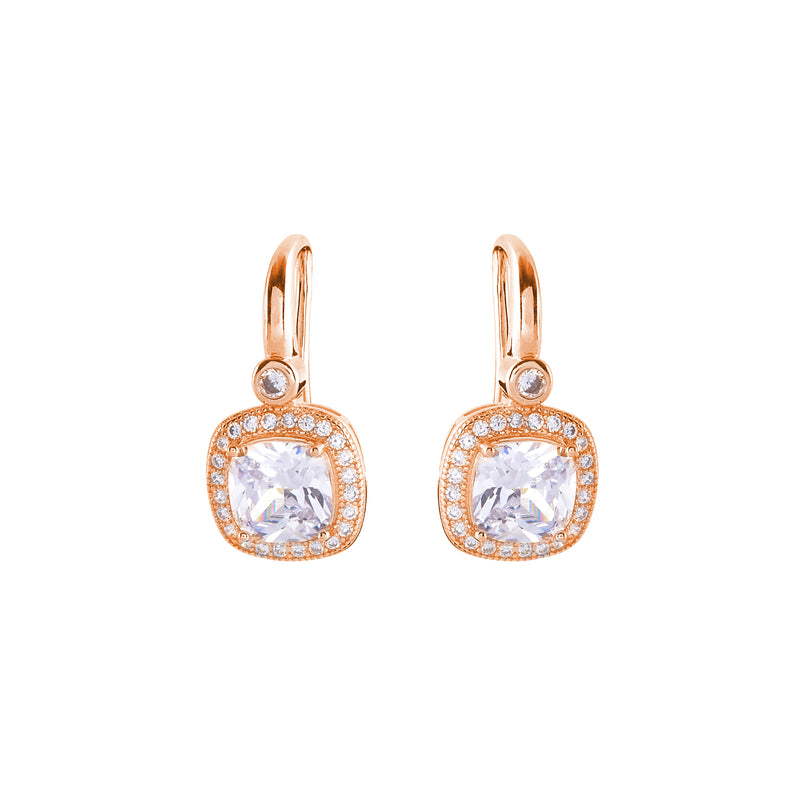 Bailey Rose Gold Square Hook Earring