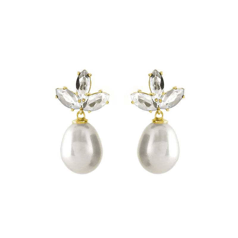 Lara Gold & Freshwater Pearl Earrings