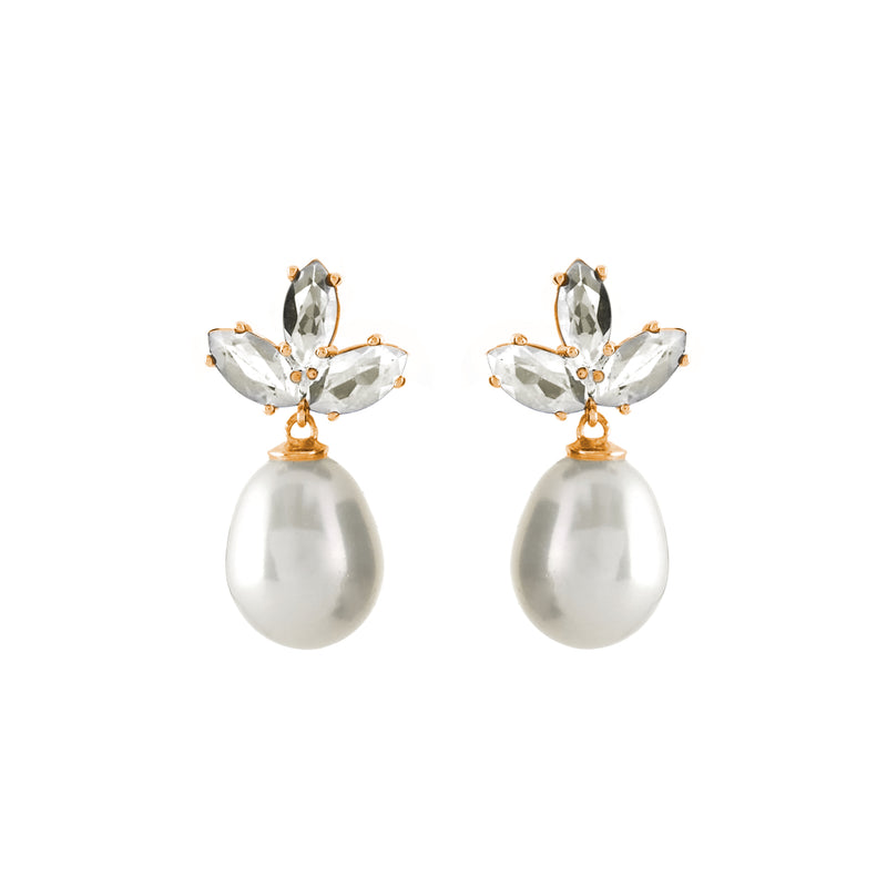 Lara Rose Gold & Freshwater Pearl Earrings