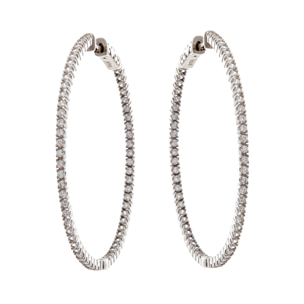 Caroline Fine Silver Cubic Zirconia Hoops