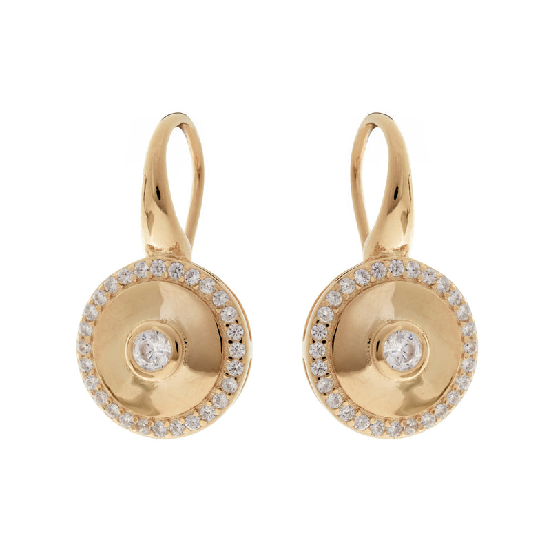 Charlie Round Gold Earrings