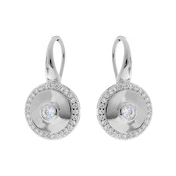 Charlie Round Silver Earrings