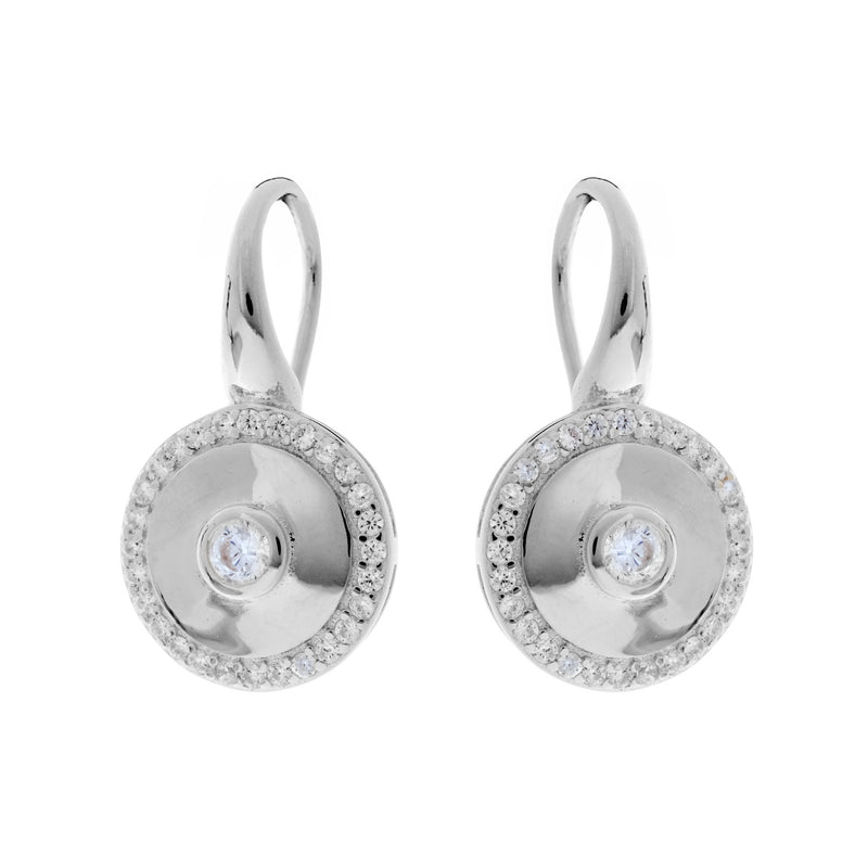 Charlie Round Silver Earrings