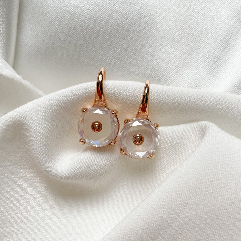 Claw-Set Cubic Zirconia Hook Earrings