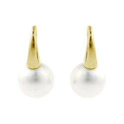 Karina White Pearl Hook Earrings