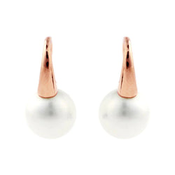 Karina White Pearl Hook Earrings