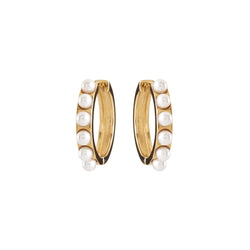 Blake Gold Pearl Hoops