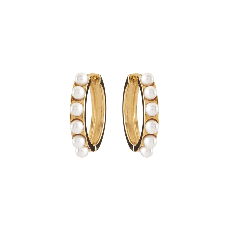 Blake Gold Pearl Hoops