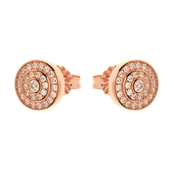 Marlie Rose Gold Cubic Zirconia Stud Earrings