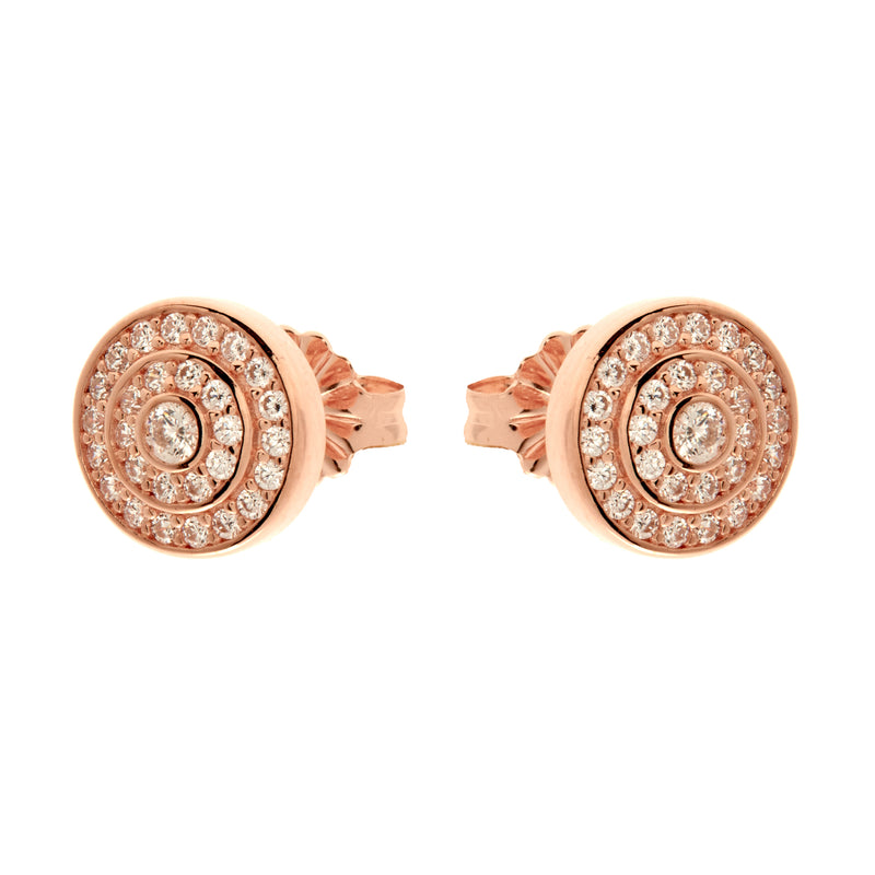 Marlie Rose Gold Cubic Zirconia Stud Earrings