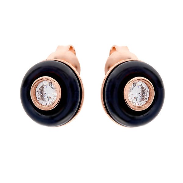 Stacey black & cubic zironia studs - 3 colours