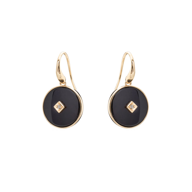 Poppy Gold & Black Earrings