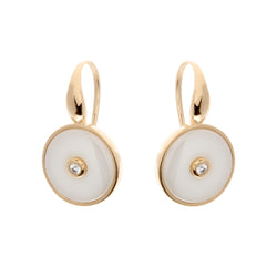 Olivia Gold & White Earrings