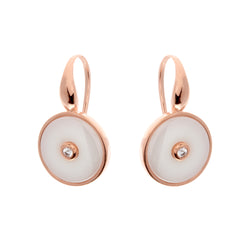 Olivia Rose gold & White Earrings