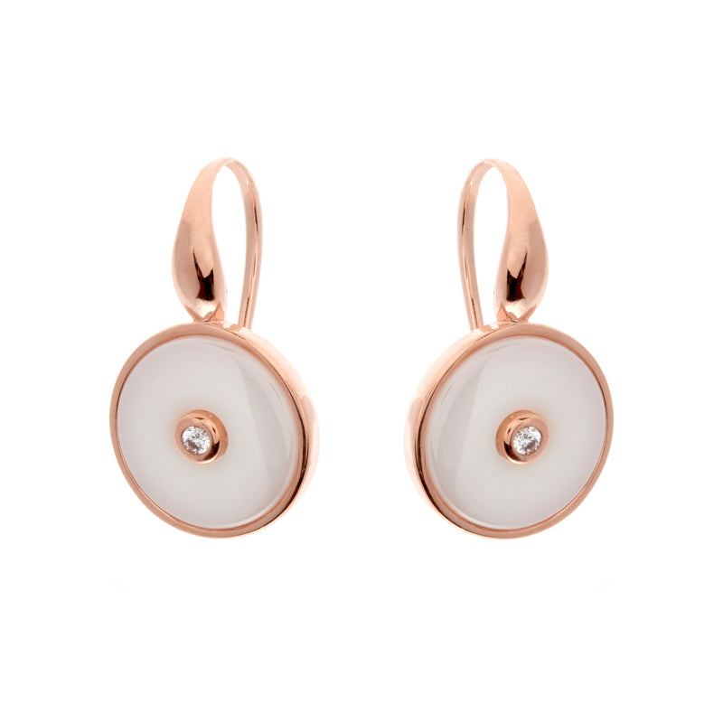 Olivia Rose gold & White Earrings