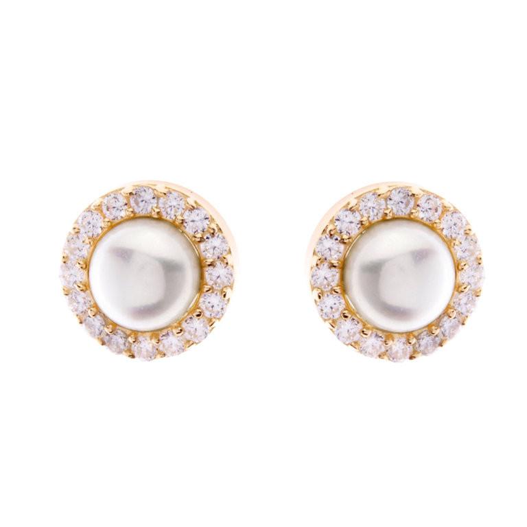 Pia Pearl and Gold Studs