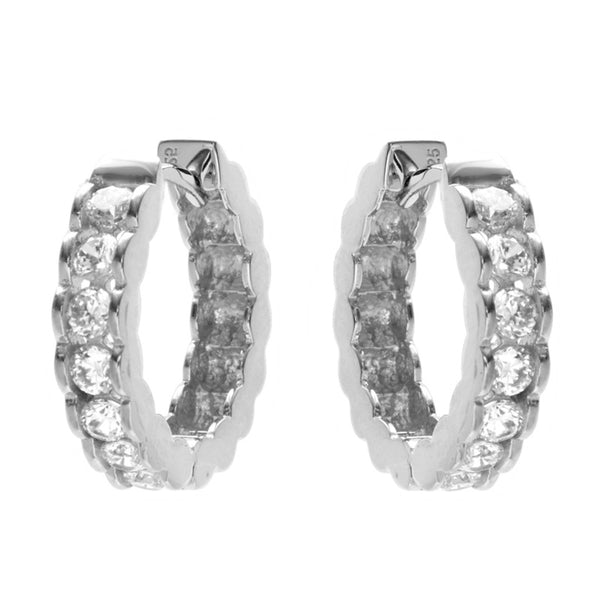 Harper Silver Hoop Earrings