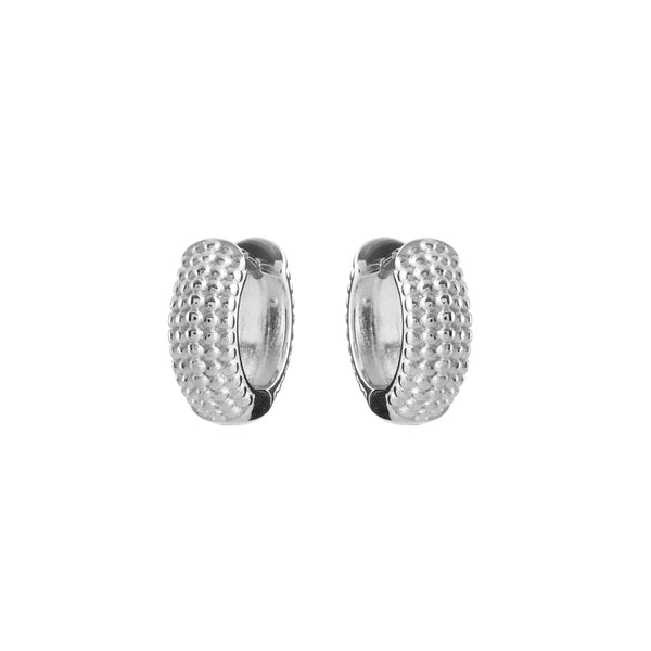 Lucy Silver Dot Hoop Earring