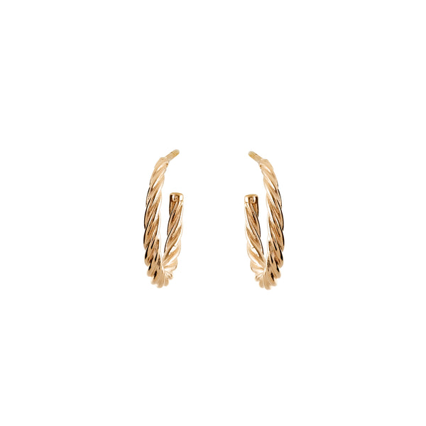 Ellie Twist Gold Hoops