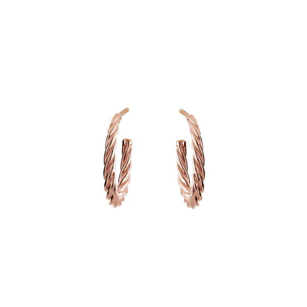 Ellie Twist Rose Gold Hoops