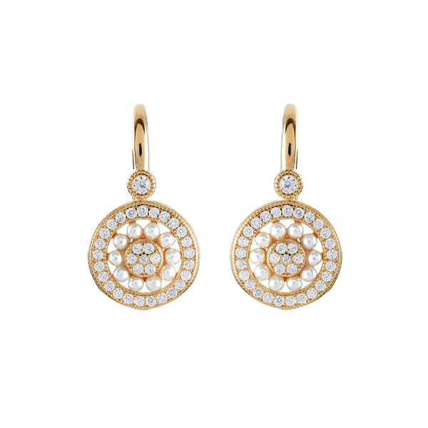 Isla Freshwater Pearl Gold Earrings