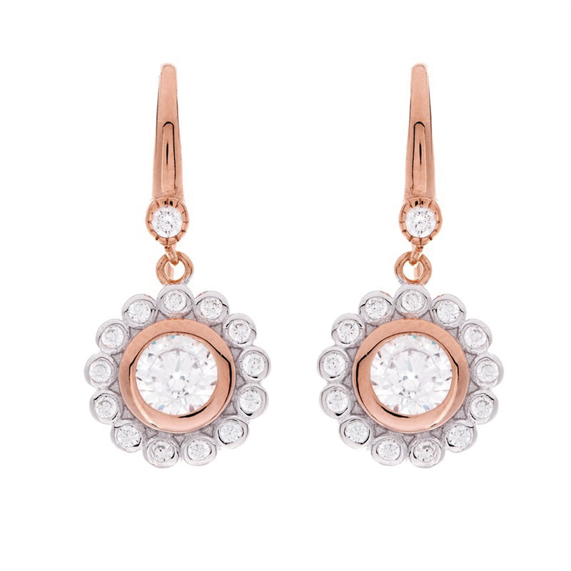 Charlotte Rose Gold Flower Earrings on Hook