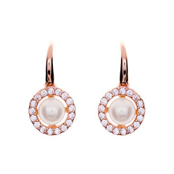 Grace Rose Gold Pearl Hook Earrings