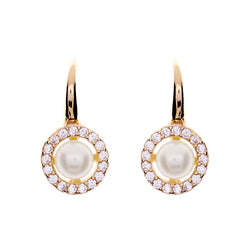 Grace Gold Pearl Hook Earrings