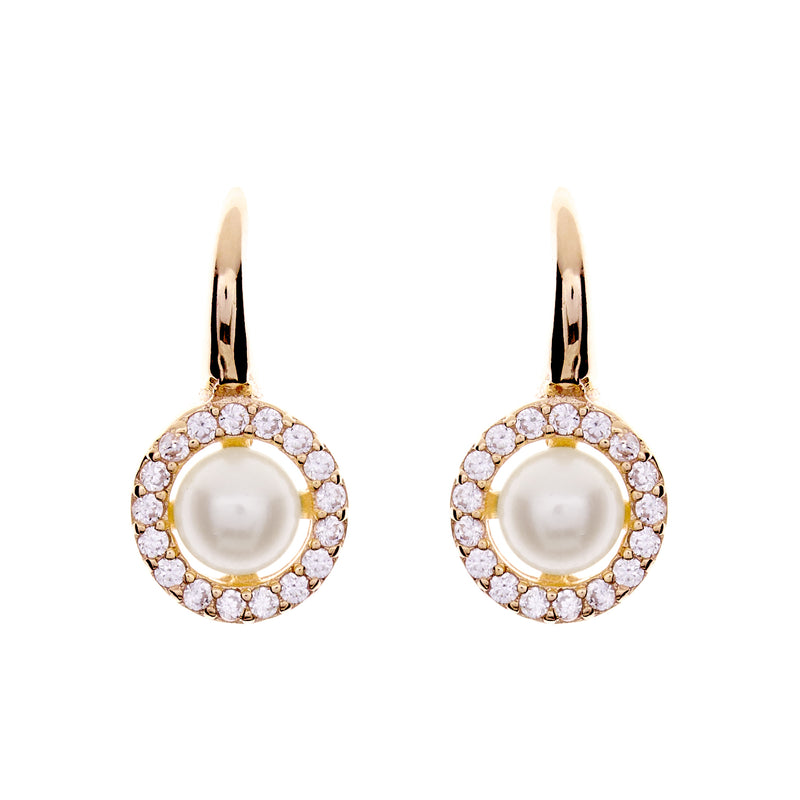 Grace Gold Pearl Hook Earrings