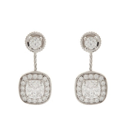 Square Cubic Zirconia Earrings