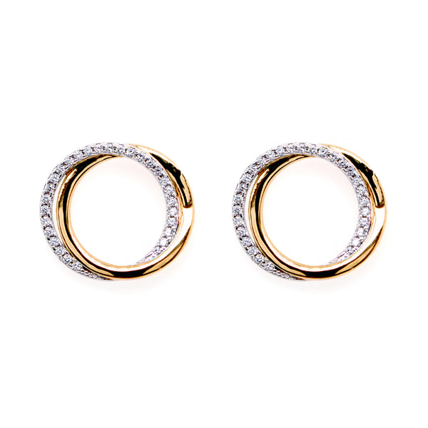 Thea Two Tone Gold Earrings