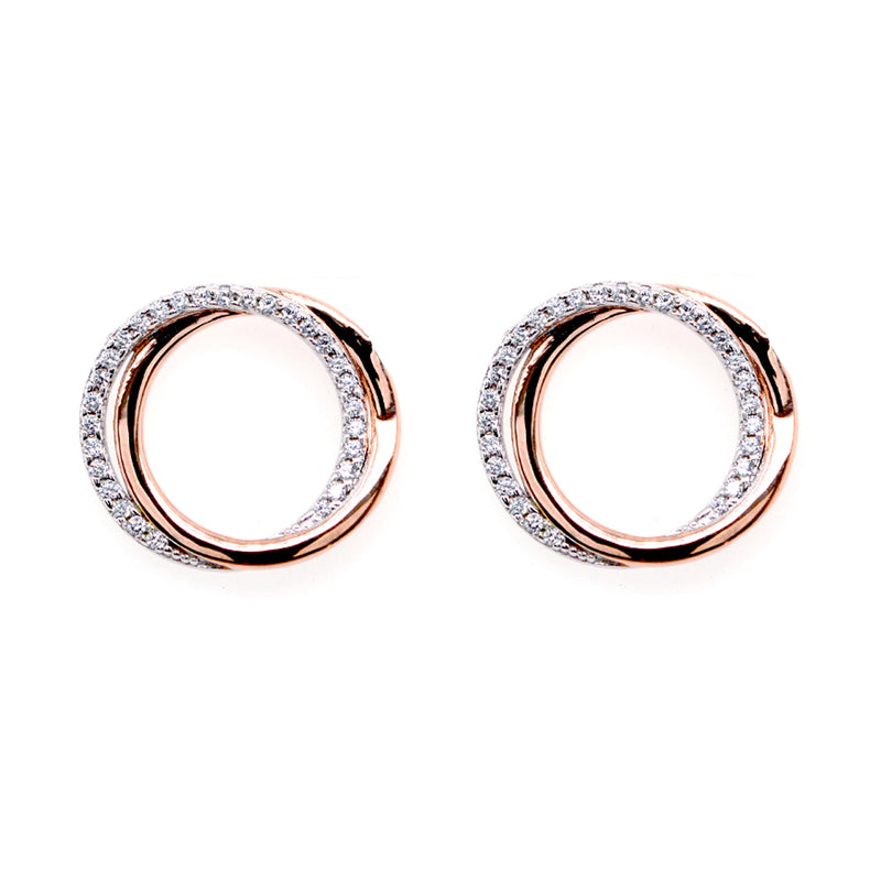 Thea Two Tone Rose Gold Earrings