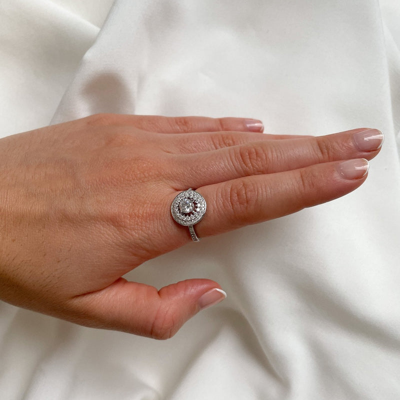 Violet Silver Ring