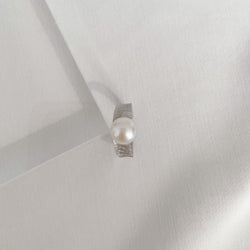 Scarlett Silver Pearl Ring