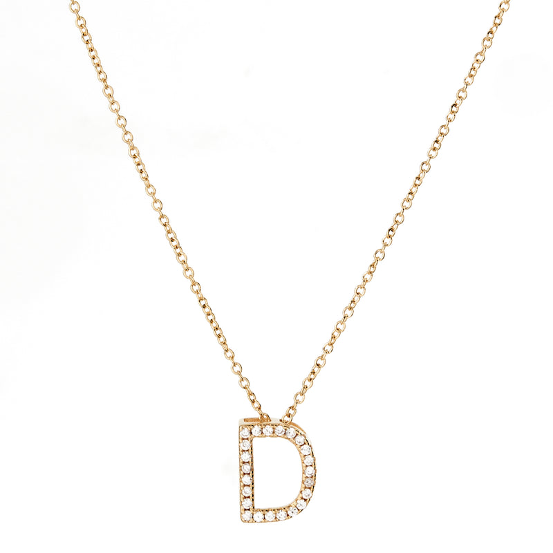 A-Z Initials by Sybella - Gold with Cubic Zirconia