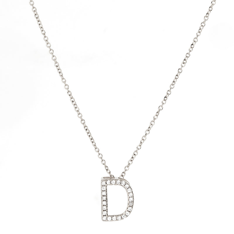 A-Z Initials by Sybella - Silver with Cubic Zirconia