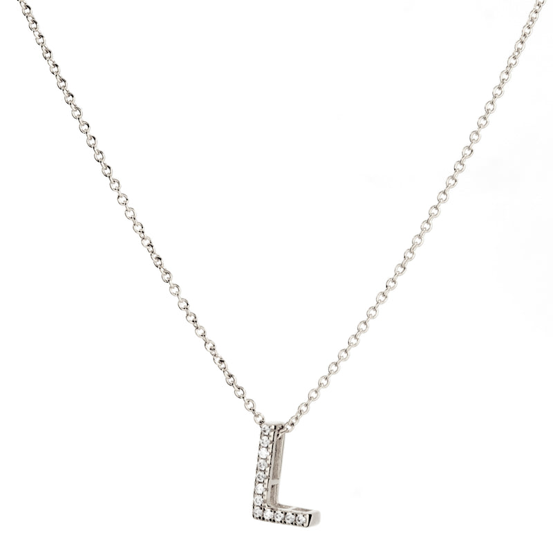 A-Z Initials by Sybella - Silver with Cubic Zirconia