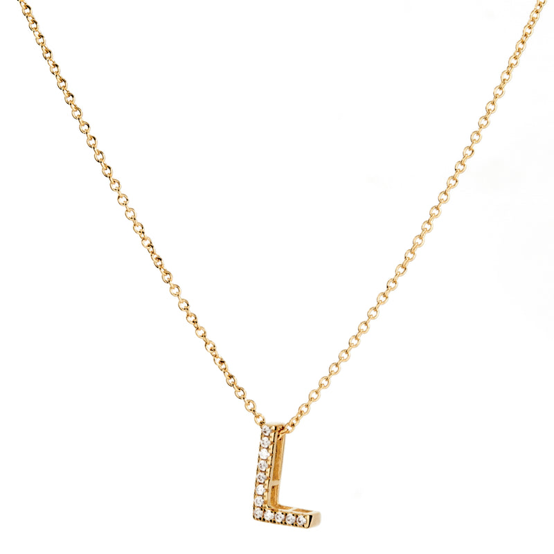 A-Z Initials by Sybella - Gold with Cubic Zirconia