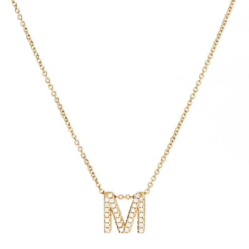 A-Z Initials by Sybella - Gold with Cubic Zirconia