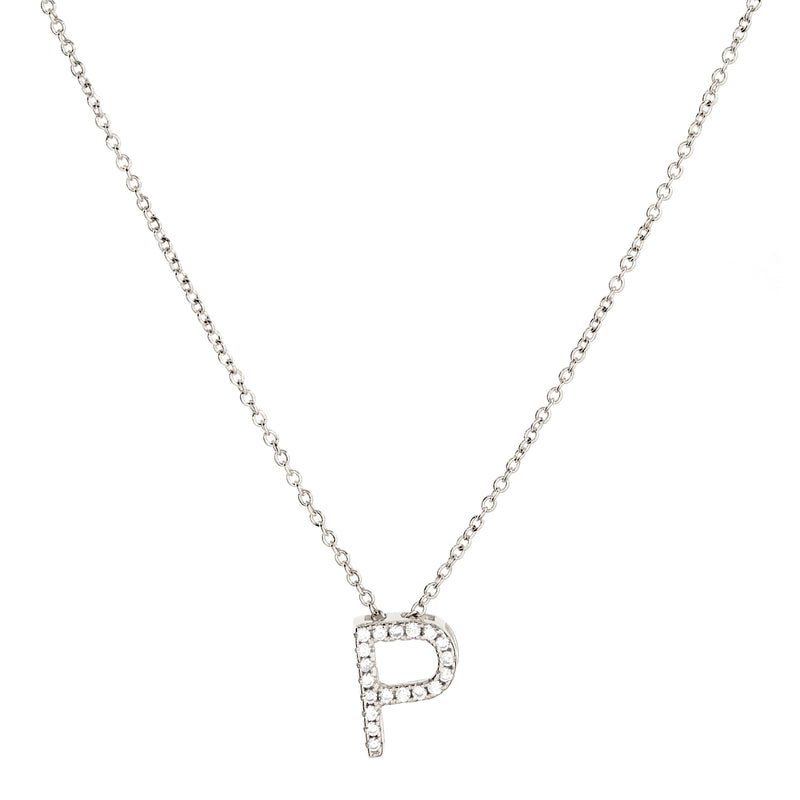 A-Z Initials by Sybella - Silver with Cubic Zirconia