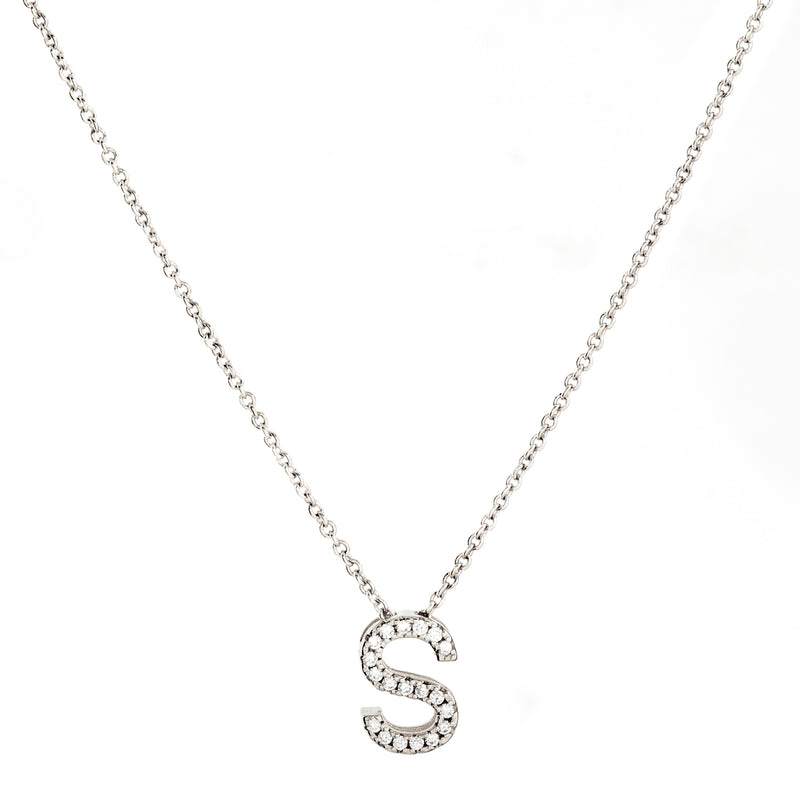 A-Z Initials by Sybella - Silver with Cubic Zirconia