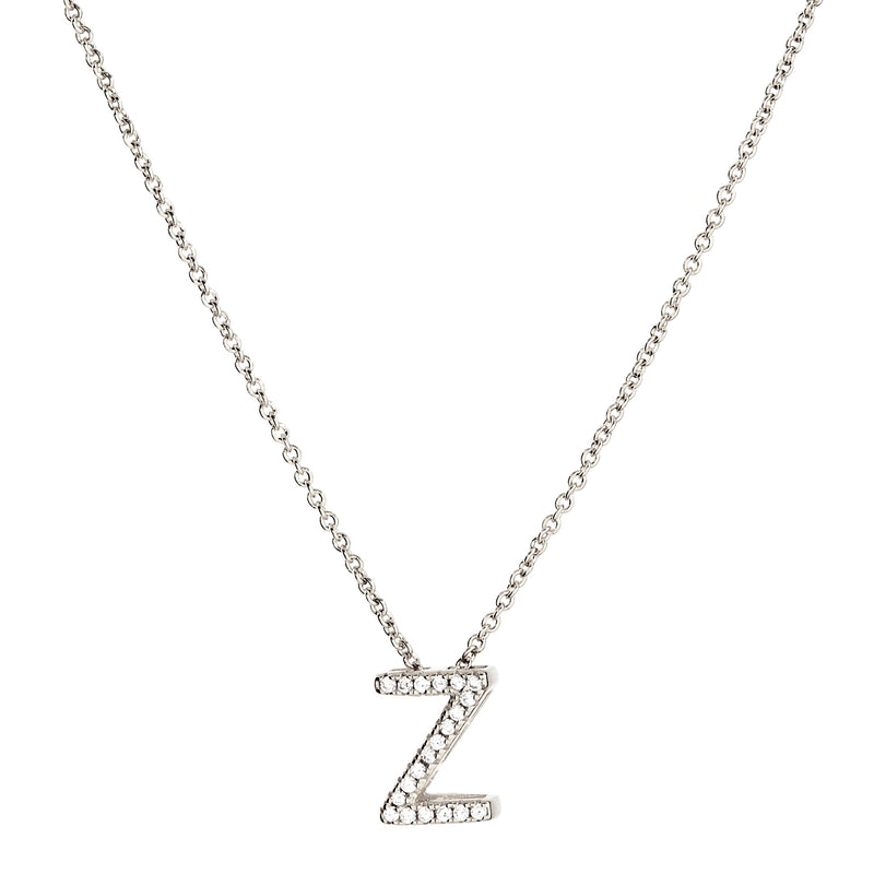 A-Z Initials by Sybella - Silver with Cubic Zirconia